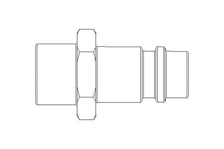 Coupling plug R1/4" outside Brass