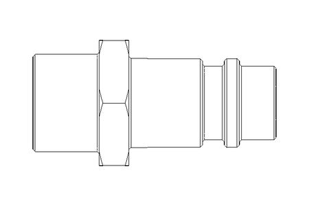 Coupling plug R1/4" outside Brass