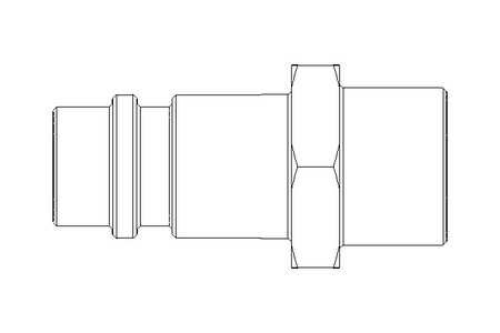 Coupling plug R1/4" outside Brass