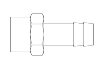 Threaded hose nozzle G1/2" LW 13 Ms