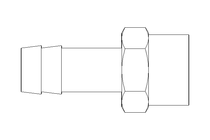 Threaded hose nozzle G1/2" LW 13 Ms