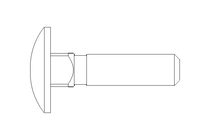 Round head screw M6x25 A2 DIN603