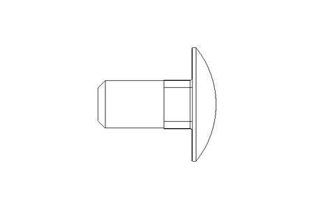 Round head screw M10x20 A2 DIN603