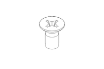 Countersunk head screw M4x8 A2 70