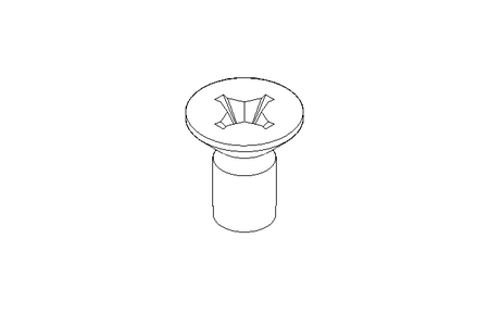 Countersunk head screw M4x8 A2 70