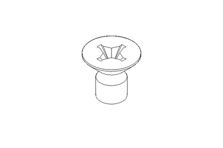 Countersunk head screw M6x10 A2 70