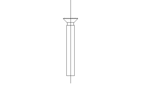 Countersunk head screw M6x45 A2 70