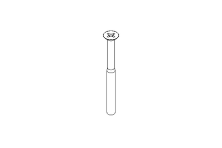 Countersunk head screw M6x70 A2 70