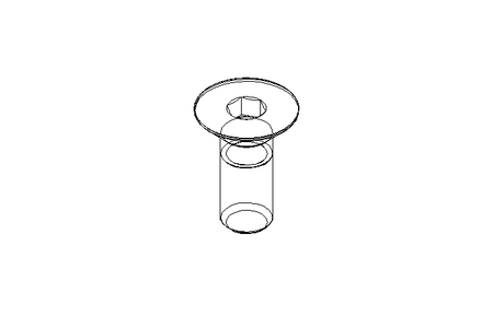 Countersunk head screw M6x16 A2 70