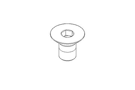 Countersunk head screw M12x20 A2 70