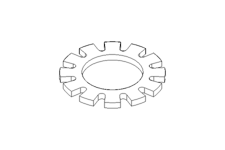 Toothed lock washer A 6.4 A2 DIN6797