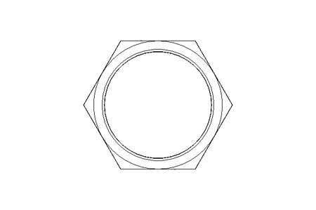 Hexagon lock nut M40 Ni-plated brass