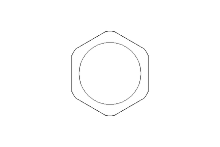 Hexagon lock nut M50 Ni-plated brass