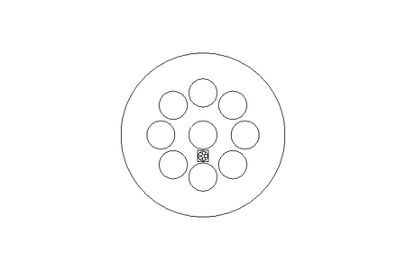 Multi-cable bushing M40: 9 x 6.9 mm