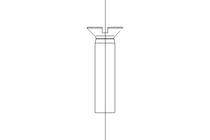 Slotted countersunk screw M8x35 A2