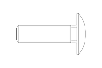 Round head screw M10x35 A2 DIN603