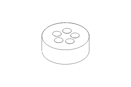 Multi-cable bushing M32: 5 x 6 mm