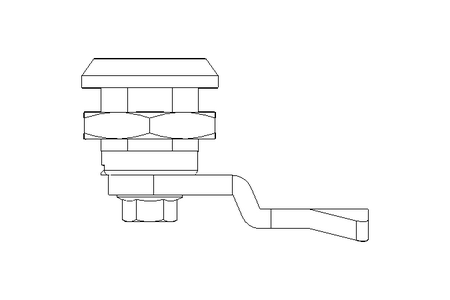 Drehriegel mit Zunge H20