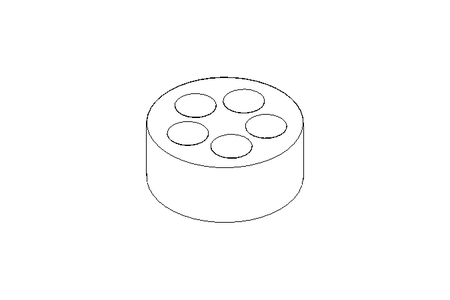 Multi-cable bushing M40: 5 x 9 mm