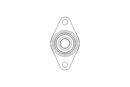 Flange bearing RCJTZ KRR-B 20x60.5x45.6