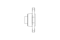 Flange bearing RCJTZ KRR-B 20x60.5x45.6