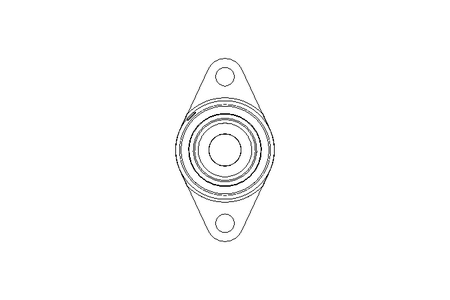 Flange bearing RCJTZ KRR-B 20x60.5x45.6