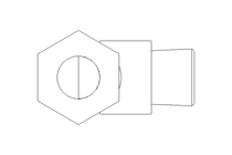 Threaded elbow connector L 10 G3/8"