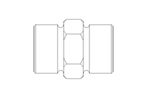 Threaded connector L 10/10 St ISO8434