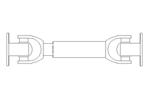 UNIVERSAL JOINT SHAFT  58/4  L=240/300