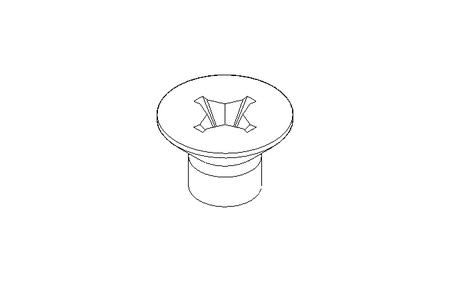 Slotted countersunk screw M5x8 4.8