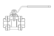 Ball valve DN020 PN40 MA F150 1.4408