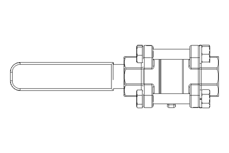 Ball valve DN020 PN40 MA F150 1.4408