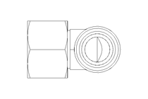 Threaded elbow connector L 15