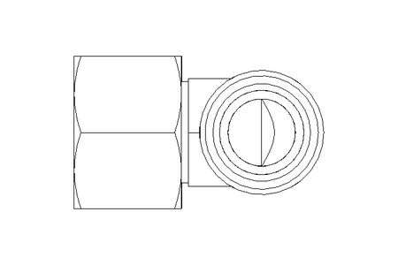 Threaded elbow connector L 15