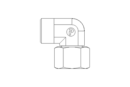 Threaded elbow connector L 15