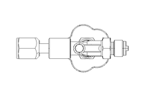 PRESSURE GAUGE VALVE G1/2" DIN 16270