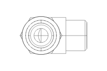 Threaded elbow connector L 10 G1/4" St