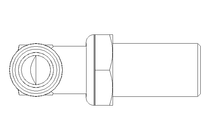 Elbow bulkhead connector L 12/12 Niro