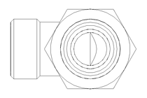 Elbow bulkhead connector L 12/12 Niro