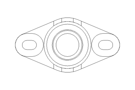 Flange bearing EFOM 16x32x17.5