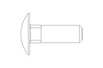 Round head screw M10x30 A2 DIN603