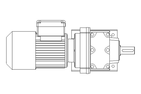 Spur gear motor 0.25kW 19 1/min