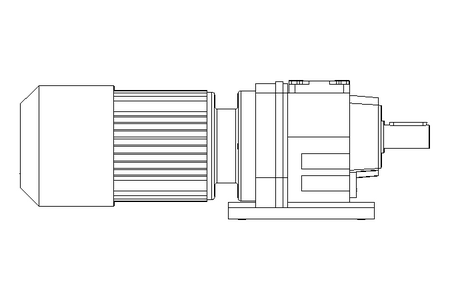 Spur gear motor 0.25kW 19 1/min