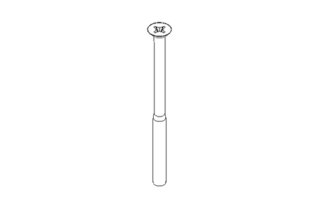 Countersunk head screw M6x90 A2 70