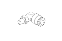 Threaded elbow connector