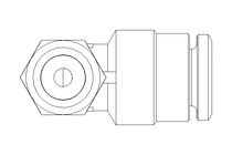 Threaded elbow connector