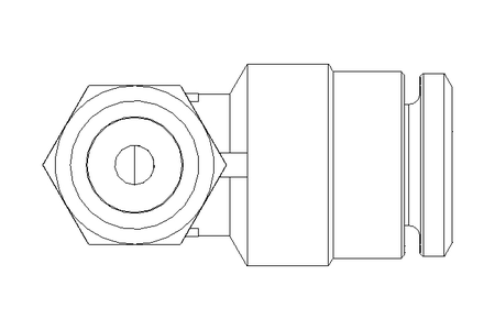 Threaded elbow connector