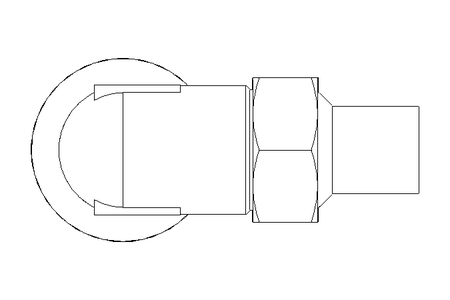 Threaded elbow connector