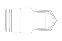 Threaded elbow connector