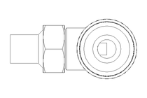 Threaded elbow connector